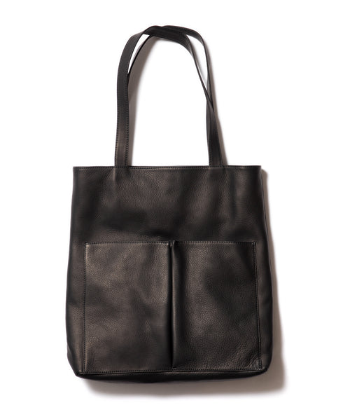 MR.OLIVE E.O.I / WATER PROOF WASHABLE LEATHER / GUSSET POCKET TOTE BAG ミスターオリーブ イーオーアイ/ウォータープルーフウォッシャブルレザー/ガゼットポケットトートバッグ